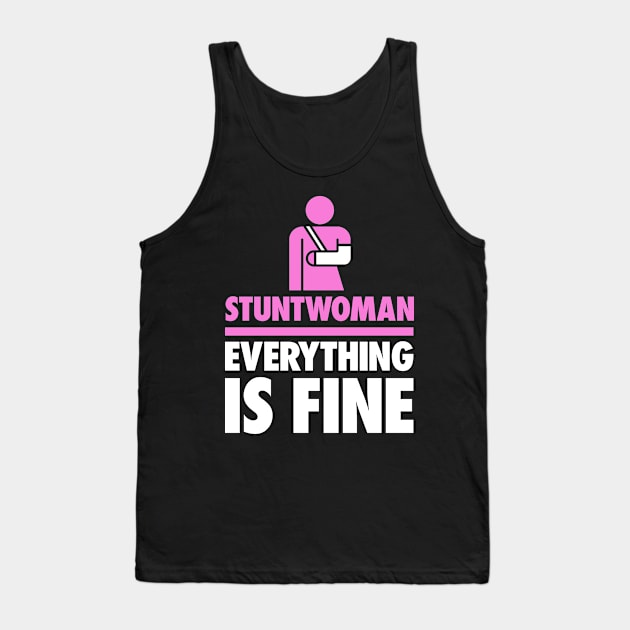 Stuntwoman Fractured Broken Hand Get Well Gift Tank Top by MeatMan